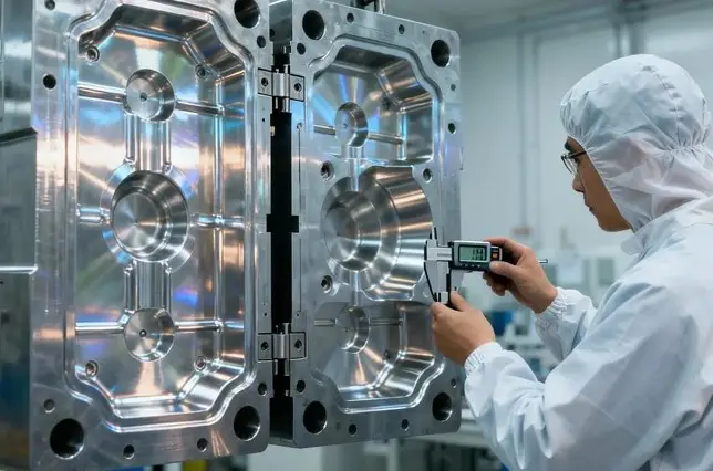 Mold Manufacturing Precision trial mold sample for quality assurance in custom mold manufacturing.