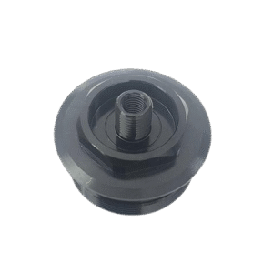 CNC Machining Custom CNC turned aluminum top cap for MTB suspension fork air chamber.