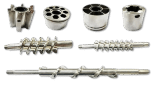 CNC Machining Food grade stainless steel ice maker auger screw and crushing blade components.