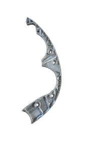 Quality Inspection Aluminum die cast curved flywheel inspection cover plate with internal ribs.