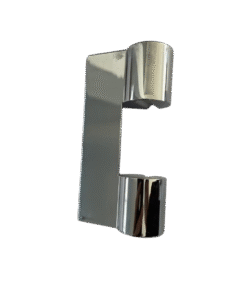 Quality Inspection Chrome plated zinc alloy C-shaped hinge bracket for glass shower doors.