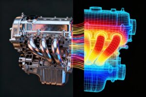 a split screen composition concept.